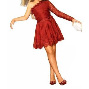 NEW MARLO girl's lace skirt in madilynn berry